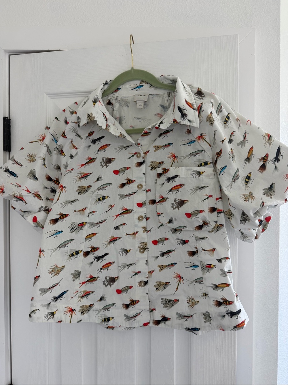 Maeve Anthropologie fish button down - Picture 1 of 3